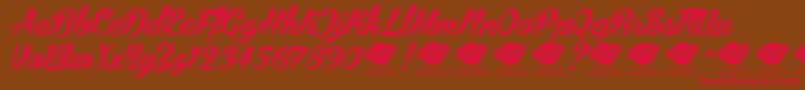 BiraPersonalUseOnly Font – Red Fonts on Brown Background
