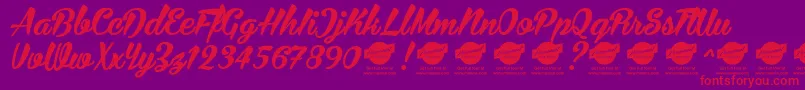 BiraPersonalUseOnly Font – Red Fonts on Purple Background