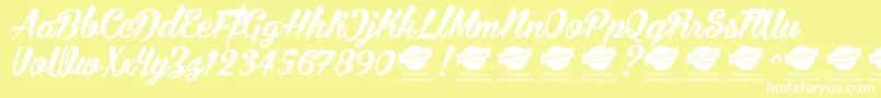 BiraPersonalUseOnly Font – White Fonts on Yellow Background