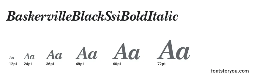Размеры шрифта BaskervilleBlackSsiBoldItalic