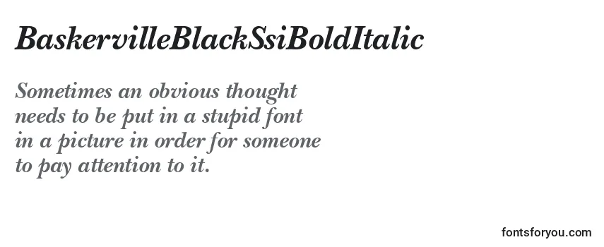 Review of the BaskervilleBlackSsiBoldItalic Font