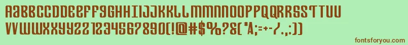 Departmenthbold Font – Brown Fonts on Green Background