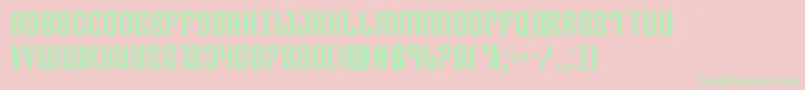 Departmenthbold Font – Green Fonts on Pink Background