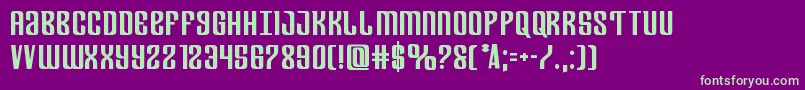 Departmenthbold Font – Green Fonts on Purple Background