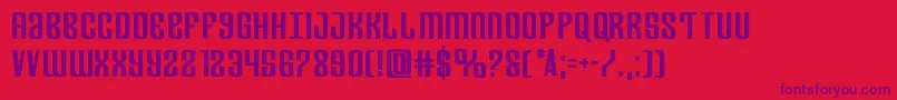 Departmenthbold Font – Purple Fonts on Red Background