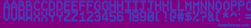 Шрифт DangerOnTheMotorway – синие шрифты на фиолетовом фоне