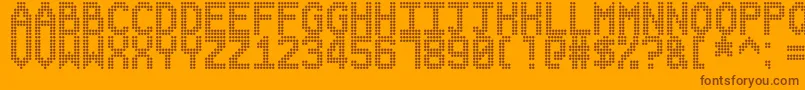 Шрифт DangerOnTheMotorway – коричневые шрифты на оранжевом фоне