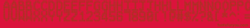 Шрифт DangerOnTheMotorway – коричневые шрифты на красном фоне
