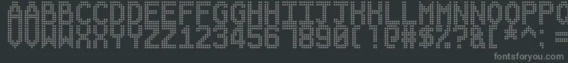 Шрифт DangerOnTheMotorway – серые шрифты на чёрном фоне