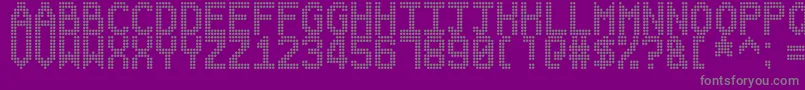 DangerOnTheMotorway Font – Gray Fonts on Purple Background