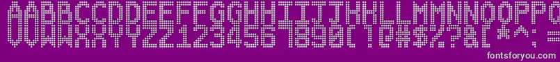 DangerOnTheMotorway Font – Green Fonts on Purple Background