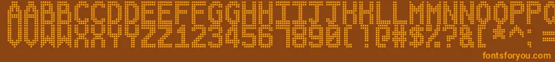 DangerOnTheMotorway Font – Orange Fonts on Brown Background