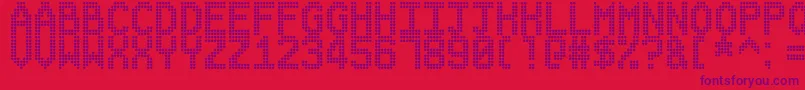 DangerOnTheMotorway Font – Purple Fonts on Red Background