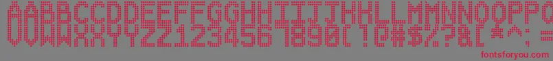 DangerOnTheMotorway Font – Red Fonts on Gray Background