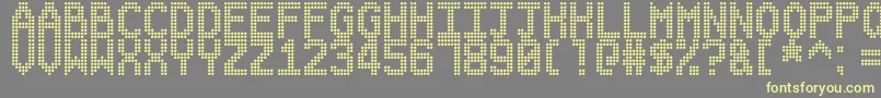 DangerOnTheMotorway Font – Yellow Fonts on Gray Background