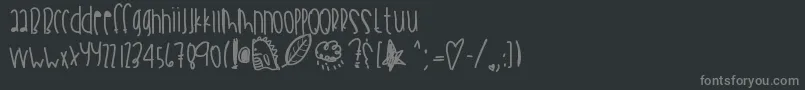 Wildthingszoo Font – Gray Fonts on Black Background