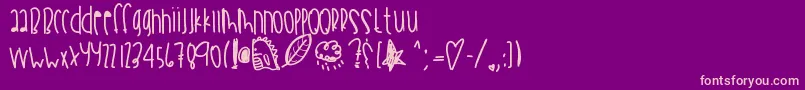 Wildthingszoo Font – Pink Fonts on Purple Background