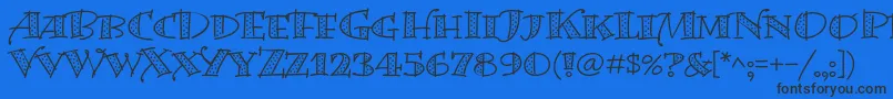 BermudalpstdDots Font – Black Fonts on Blue Background