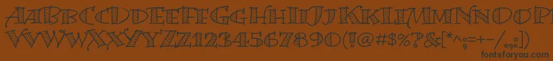 BermudalpstdDots Font – Black Fonts on Brown Background