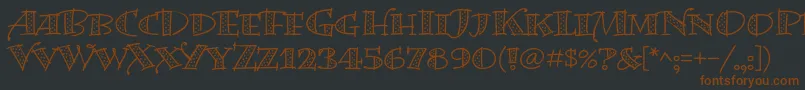 BermudalpstdDots Font – Brown Fonts on Black Background