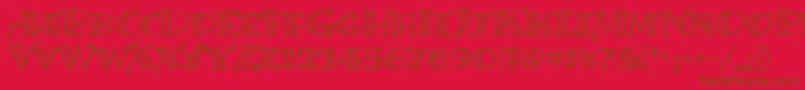 Шрифт BermudalpstdDots – коричневые шрифты на красном фоне