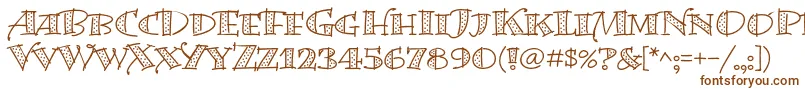 BermudalpstdDots Font – Brown Fonts on White Background