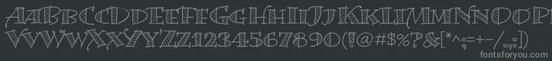 BermudalpstdDots Font – Gray Fonts on Black Background