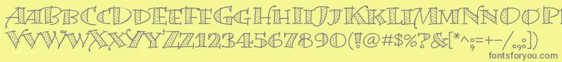 Шрифт BermudalpstdDots – серые шрифты на жёлтом фоне