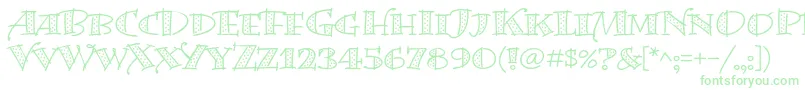 Шрифт BermudalpstdDots – зелёные шрифты