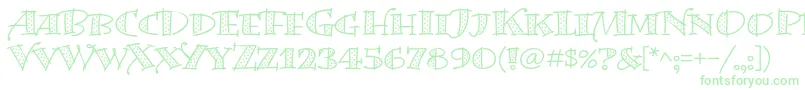 BermudalpstdDots Font – Green Fonts on White Background