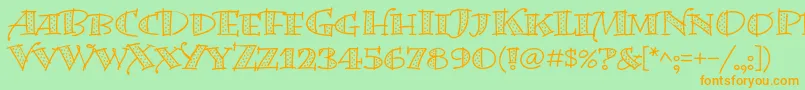 BermudalpstdDots Font – Orange Fonts on Green Background
