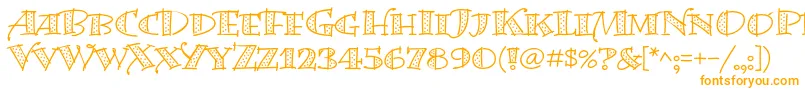 BermudalpstdDots Font – Orange Fonts on White Background