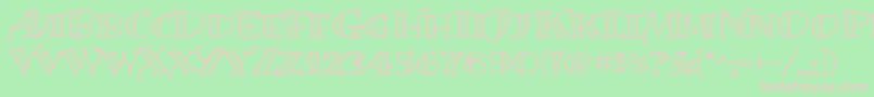 BermudalpstdDots Font – Pink Fonts on Green Background