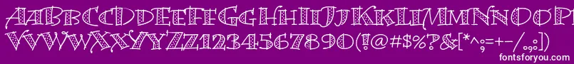 BermudalpstdDots Font – White Fonts on Purple Background