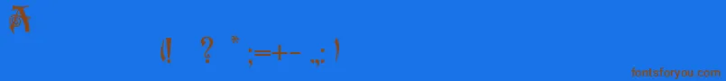 Edison Font – Brown Fonts on Blue Background