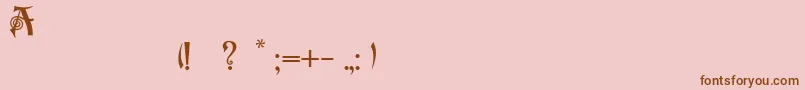 Edison-Schriftart – Braune Schriften auf rosa Hintergrund