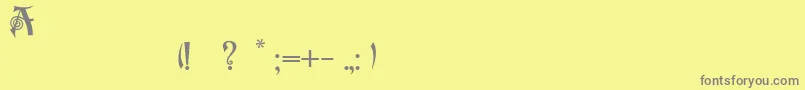 Edison Font – Gray Fonts on Yellow Background