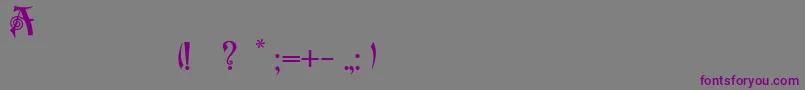 Edison Font – Purple Fonts on Gray Background