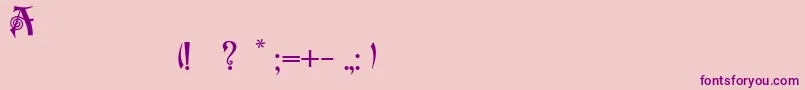 Edison Font – Purple Fonts on Pink Background