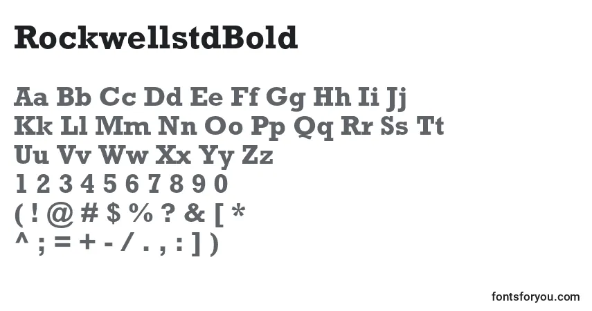 Fuente RockwellstdBold - alfabeto, números, caracteres especiales