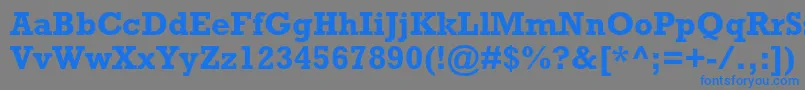 フォントRockwellstdBold – 灰色の背景に青い文字