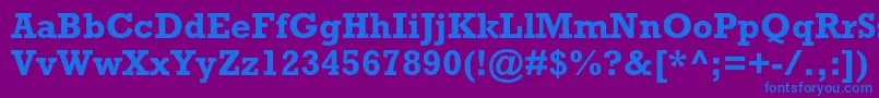 RockwellstdBold Font – Blue Fonts on Purple Background
