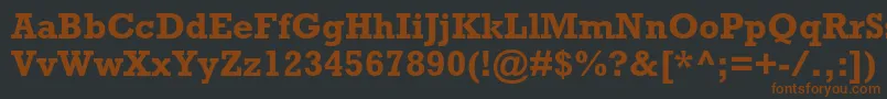 RockwellstdBold-fontti – ruskeat fontit mustalla taustalla