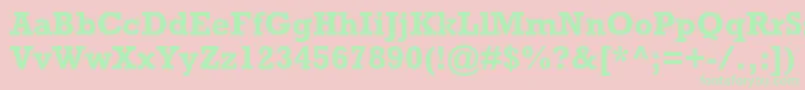 RockwellstdBold Font – Green Fonts on Pink Background
