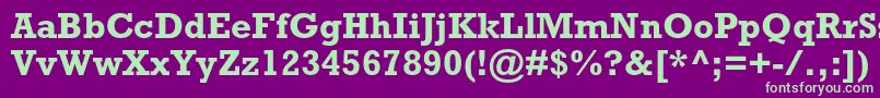 Шрифт RockwellstdBold – зелёные шрифты на фиолетовом фоне