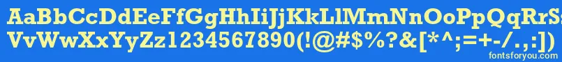 RockwellstdBold Font – Yellow Fonts on Blue Background