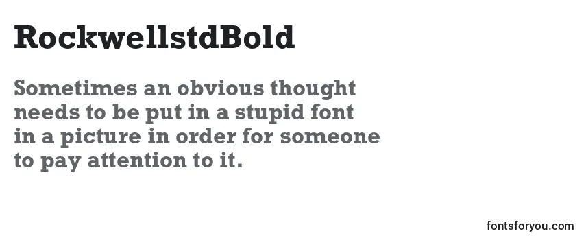 Review of the RockwellstdBold Font