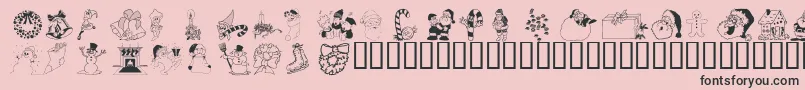 Wmchristmas1 Font – Black Fonts on Pink Background