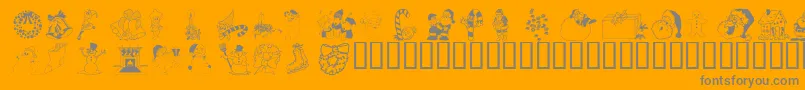 Wmchristmas1 Font – Gray Fonts on Orange Background