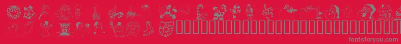 Wmchristmas1 Font – Gray Fonts on Red Background